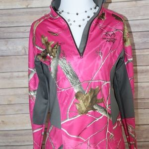 REALTREE Pink Camouflage Half-Zip Athletic Jacket